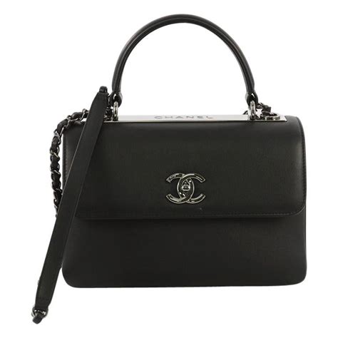 Chanel Trendy CC Top Handle Bag Calfskin Small Black